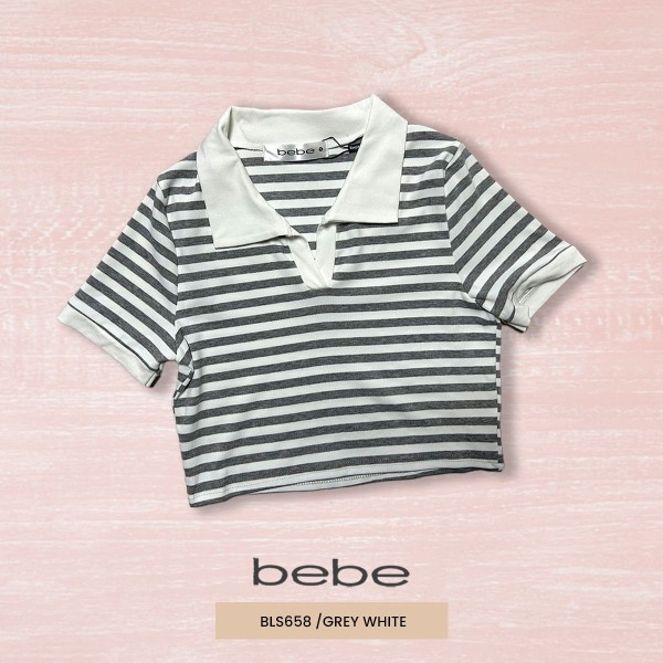 BLUSA MODA CROP TOP BEBE BLS658 / GRIS