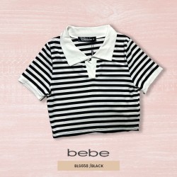 BLUSA MODA CROP TOP BEBE BLS658 / NEGRO