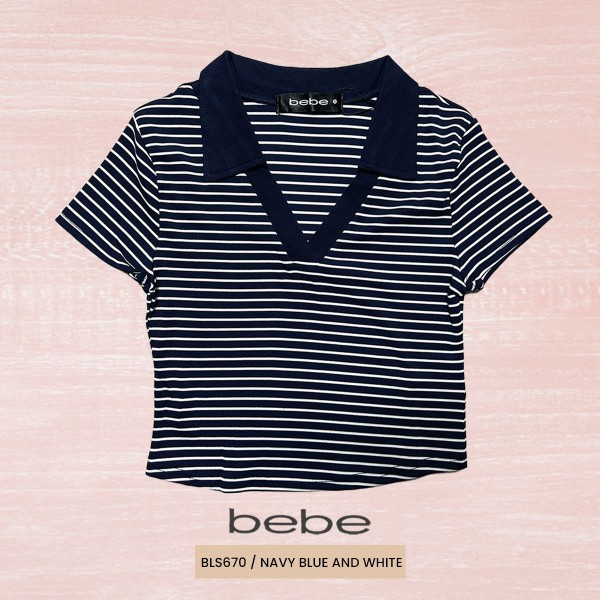 BLUSA MODA CROP TOP BEBE BLS670 / NAVY