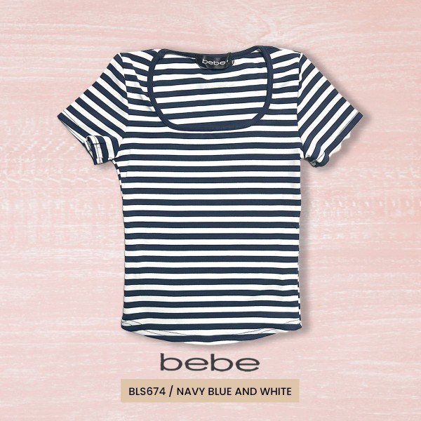 BLUSA MODA BEBE BLS674 NAVY/LINEAS