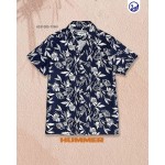 CAMISA MC HUMMER XL / NAVY/FLORES BLANCAS