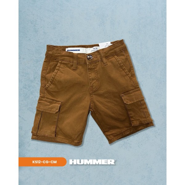 BERMUDA GABARDINA CARGO JUVENIL HUMMER / CARAMELO