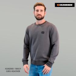 SUDADERA HUMMER 05-100 GRIS PLOMO