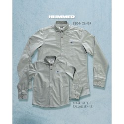 CAMISA ML HUMMER BS04OLGR GRIS CLARO