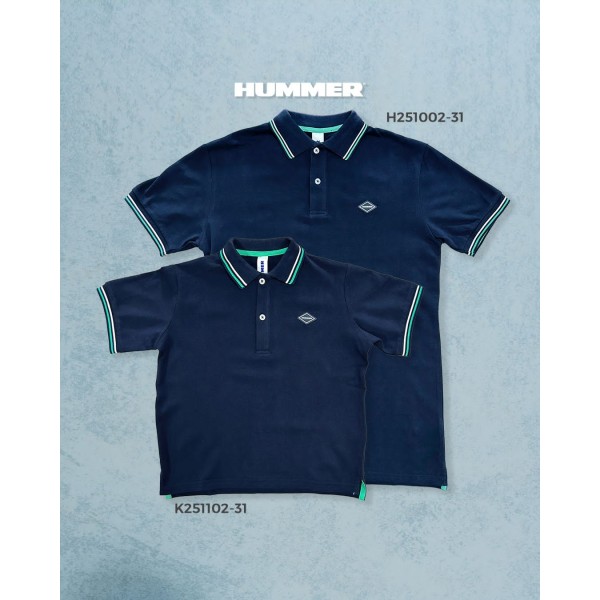 PLAYERA POLO HUMMER S H251002-31 AZUL MARINO