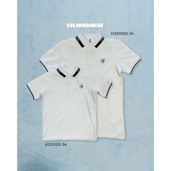 PLAYERA POLO HUMMER H251002-34 BLANCO