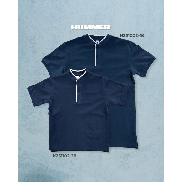 PLAYERA POLO HENLEY HUMMER M H251002-36 NAVY