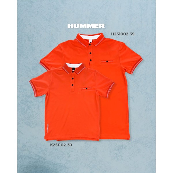 PLAYERA POLO HUMMER S H251002-39 NARANJA