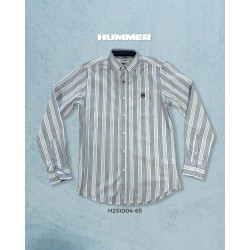 CAMISA ML HUMMER H251004-65 BLANCO LINEAS VERDES