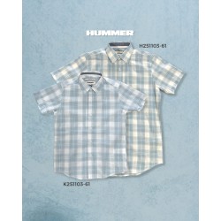CAMISA MC HUMMER H251003-61 CELESTE CUADROS