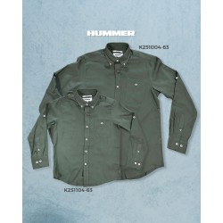 CAMISA ML HUMMER H251004-63 VERDE OLIVO