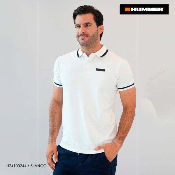 PLAYERA POLO HUMMER 244 BLANCO