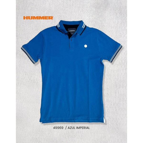 PLAYERA POLO HUMMER 240 AZUL IMPERIAL