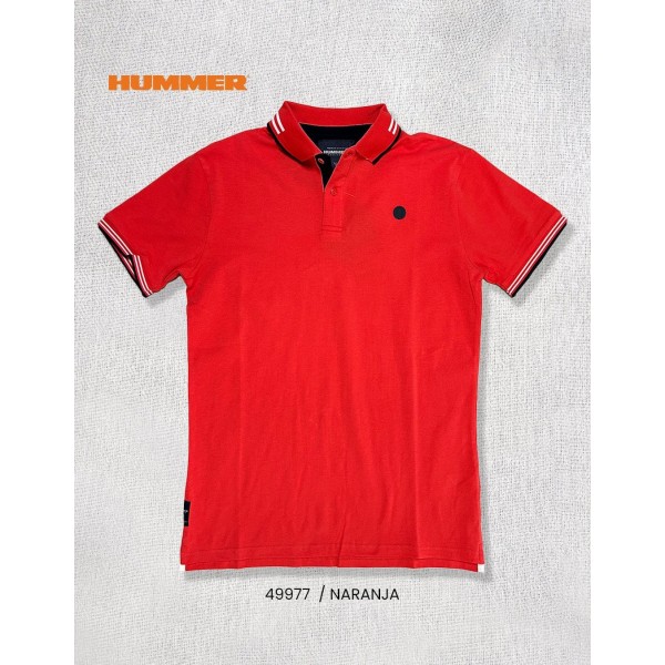 PLAYERA POLO HUMMER 240 NARANJA