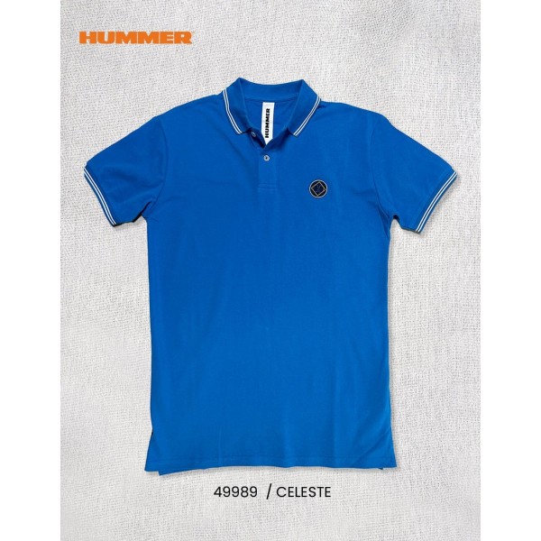 PLAYERA POLO HUMMER 249 CELESTE