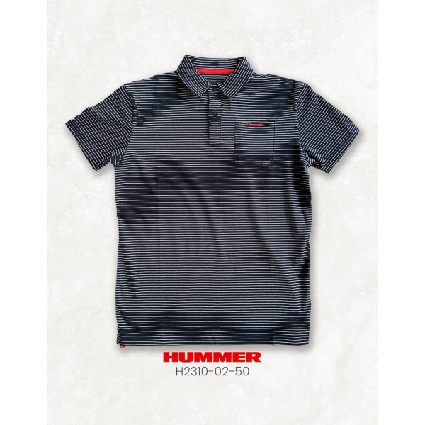 PLAYERA POLO HUMMER H231002-50 / NAVY LINEAS