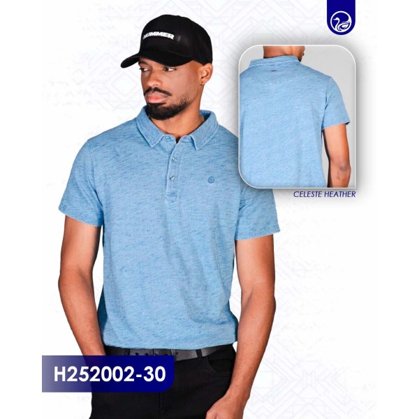 Playera polo Hummer H252002-30 / Celeste Heather