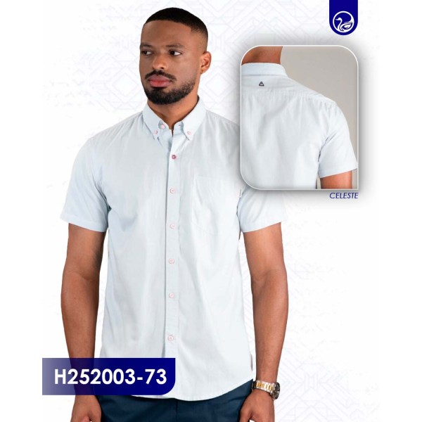 Camisa Hummer MC H252003-73 / Celeste Claro