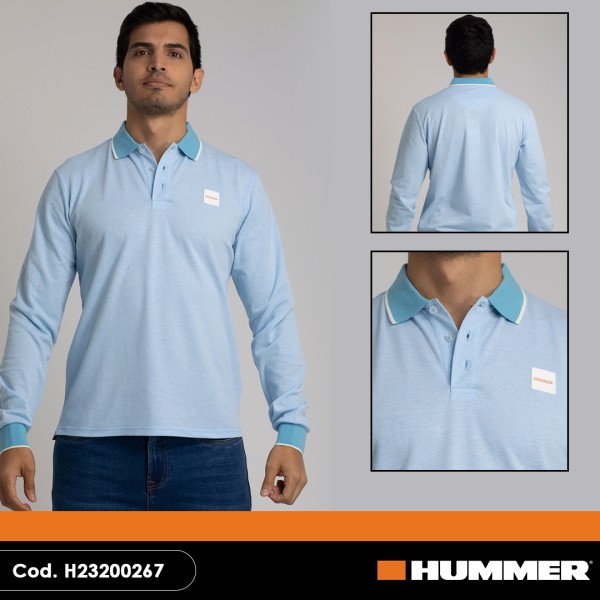 POLO PREMIUM HUMMER H23200267 / CELESTE
