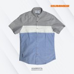 CAMISA MC HUMMER 0377A GRIS/BLANCO/CELESTE