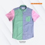 CAMISA MC HUMMER 0382A VERDE/CELESTE