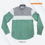 CAMISA ML HUMMER 00477A GRIS/BLANCO/VERDE