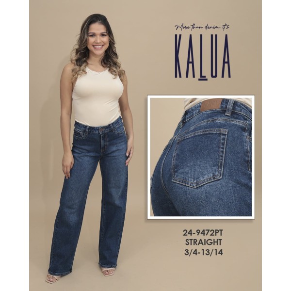 JEANS DAMA STRAIGHT PETITE 24-9472 KALUA 