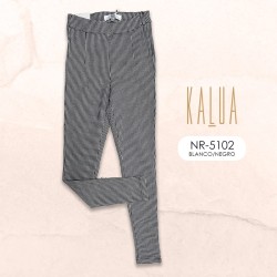 PANTALON DE VESTIR STRETCH NR-5102 BLANCO/NEGRO