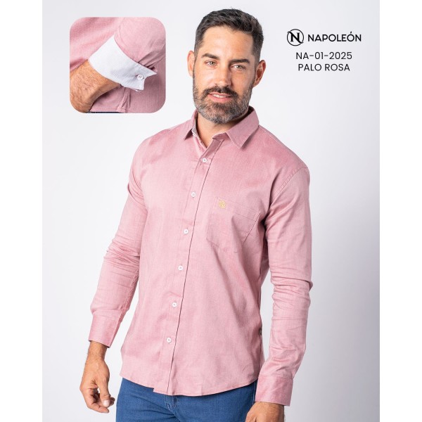 Camisa Napoleon M/L 01-2025 / Palo Rosa