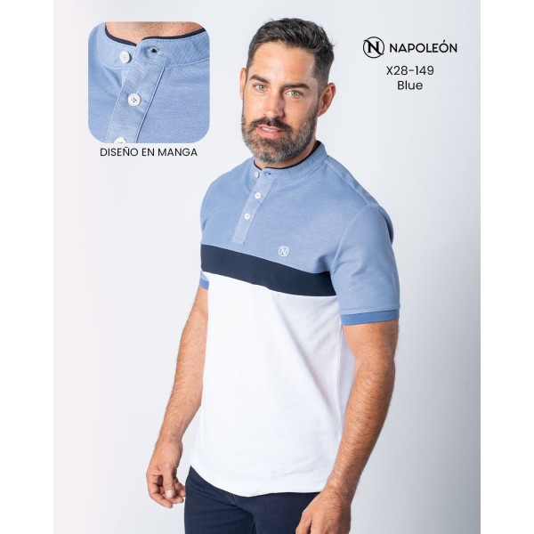 Polo Premium Napoleón X28-149-BU L BLUE
