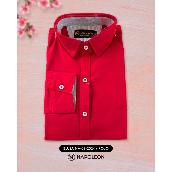 Blusa Napoleon M/L 03-2024 / Rojo 