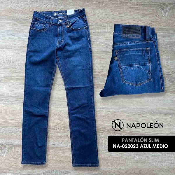 Pantalon Napoleón SLIM NA-02-2023 AZUL MEDIO