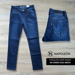 JEANS HOMBRE SUPER SKINNY NA-04-2023 AZUL MEDIO