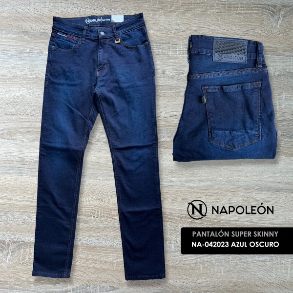 JEANS HOMBRE SUPER SKINNY NA-04-2023 AZUL OSCURO