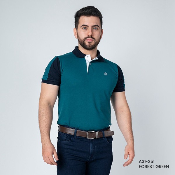 PLAYERA POLO PREMIUM NA-A31-251 FOREST GREEN