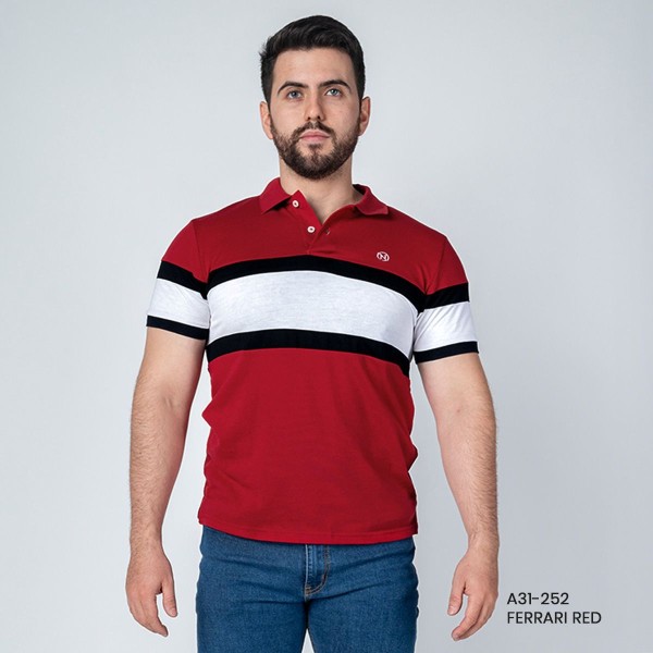 PLAYERA POLO PREMIUM NA-A31-252 FERRARI RED