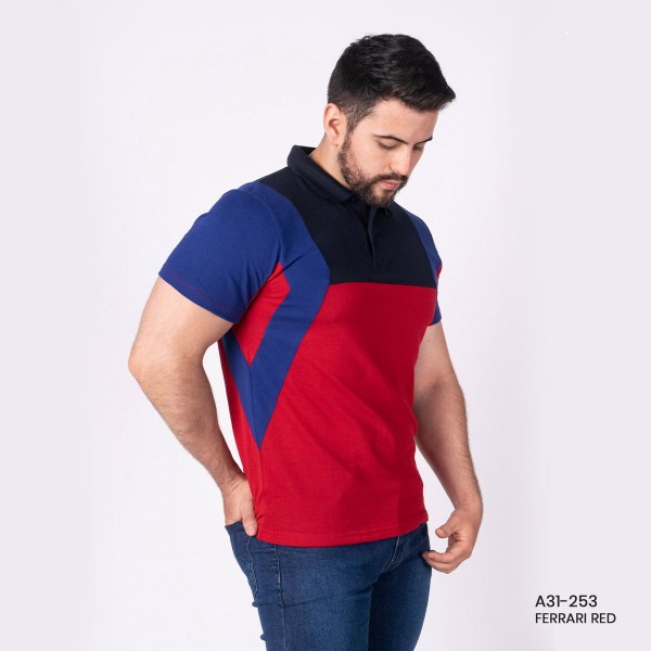 PLAYERA POLO PREMIUM NA-A31-253 FERRARI RED