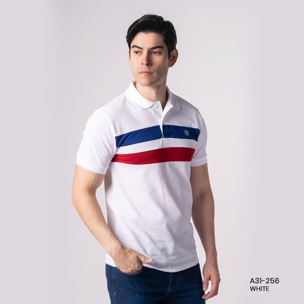 PLAYERA POLO PREMIUM NA-A31-256 L WHITE