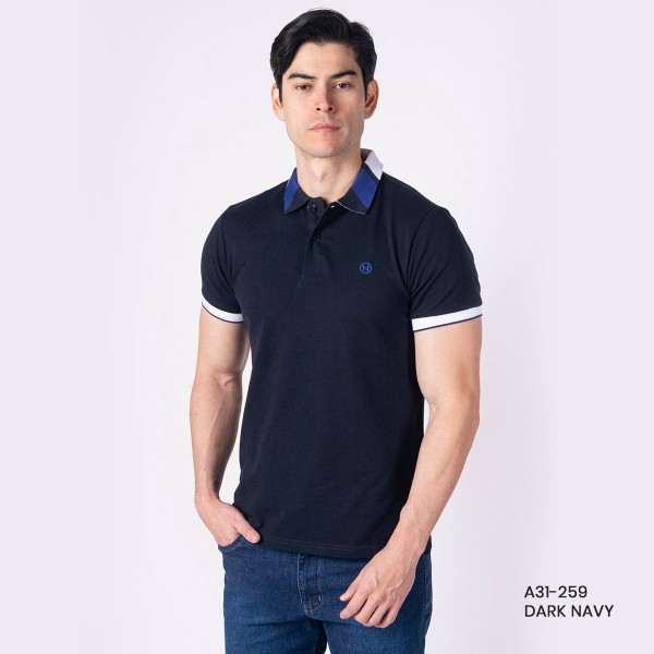 PLAYERA POLO PREMIUM NA-A31-259 L DARK NAVY