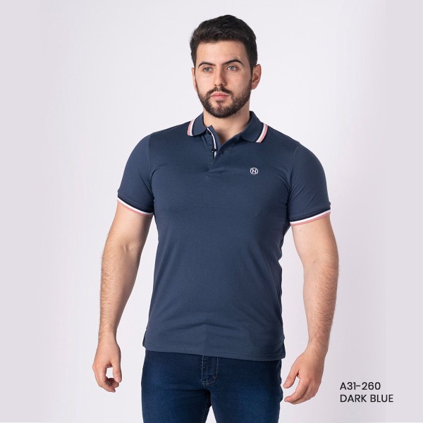 PLAYERA POLO PREMIUM NA-A31-260 DARK BLUE