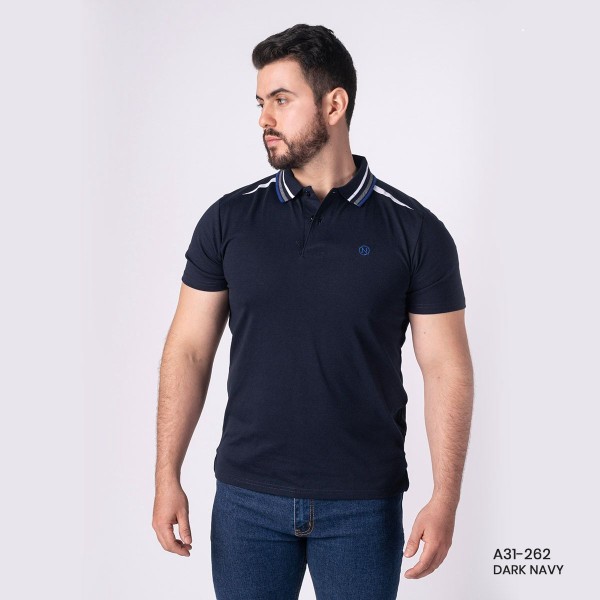 PLAYERA POLO PREMIUM NA-A31-262 DARK NAVY