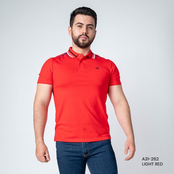 PLAYERA POLO PREMIUM NA-A31-262 LIGHT RED