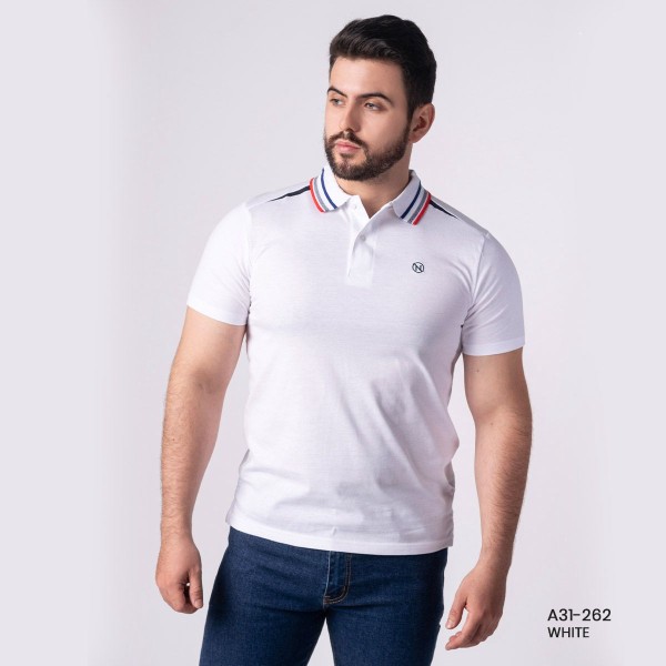 PLAYERA POLO PREMIUM NA-A31-262 WHITE