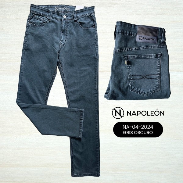 JEANS HOMBRE SLIM NA-04-2024 GRIS OSCURO