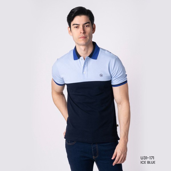 PLAYERA POLO PREMIUM NA-U31-171 ICE BLUE
