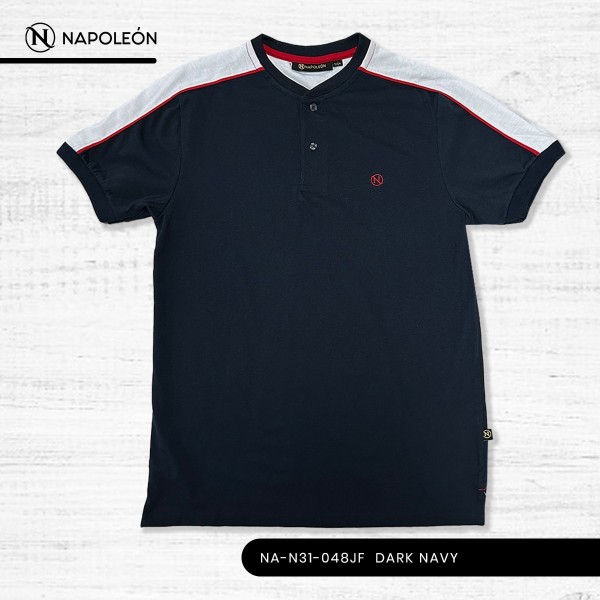 Playera Henley Cuello Chino / Dark Navy