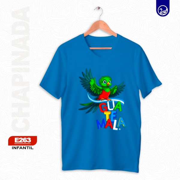 PLAYERA CHAPINADA NIÑO PC E263 GUATEMALA/QUETZAL