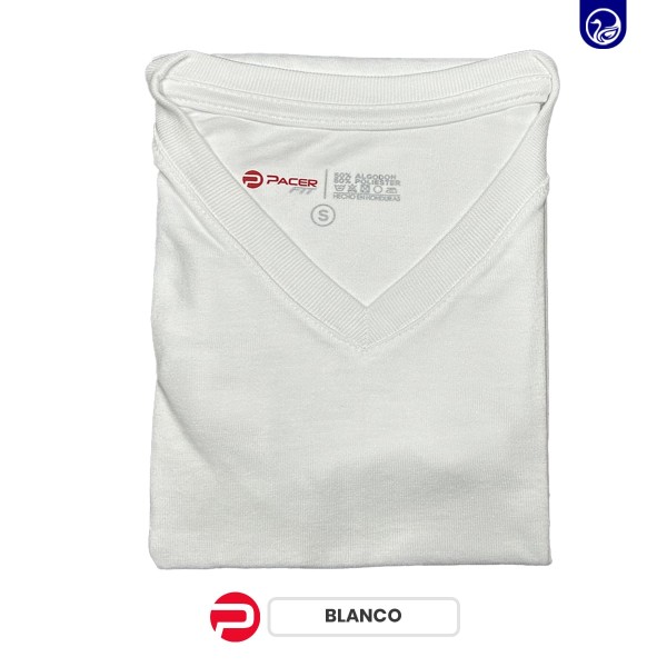 Playera Cuello V Pacer BLANCO