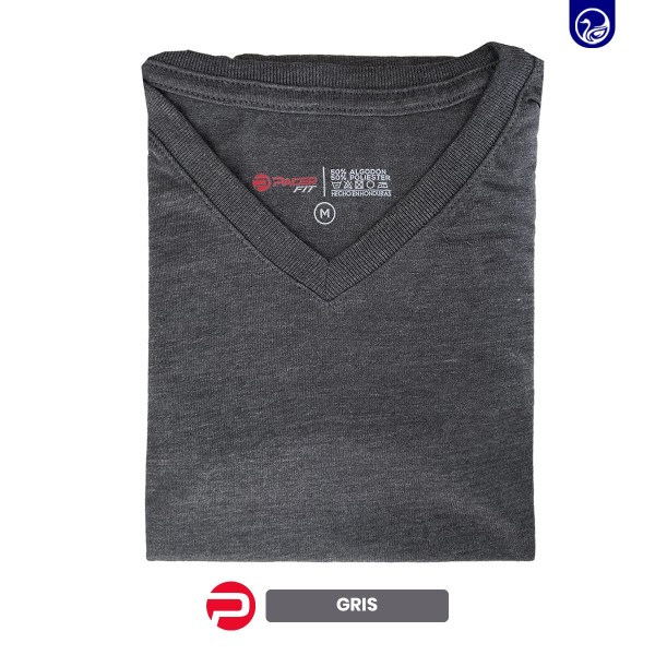 Playera Cuello V Pacer GRIS