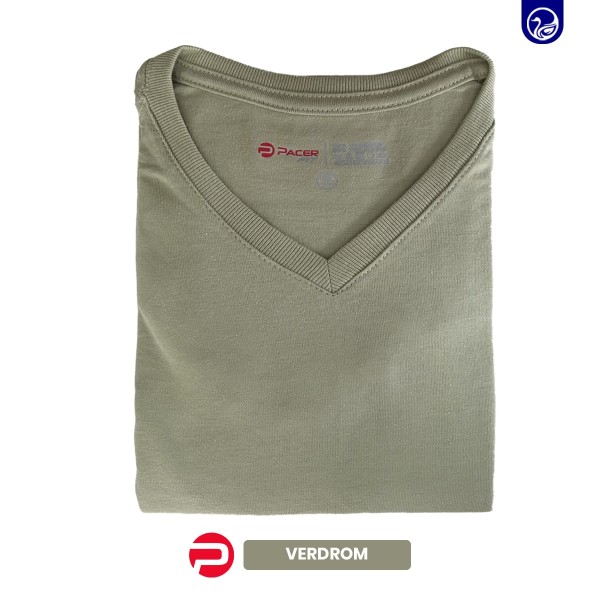 Playera Cuello V Pacer VERDE DROM